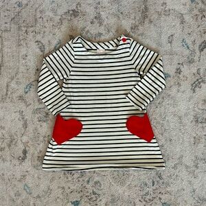 Hanna Andersson long sleeve swing dress with heart pockets